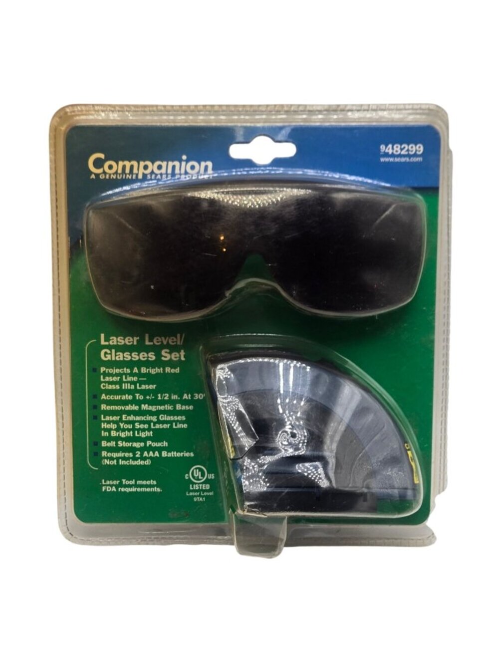 Companion Laser Level And Glasses Set With Magnetic Base & Pouch